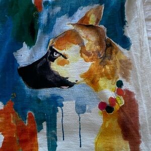 Women’s German Shepherd dog print top